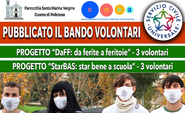 Bando per il nuovo Servizio Civile Universale - Scadenza 26 Gennaio 2022 - ore 14.00