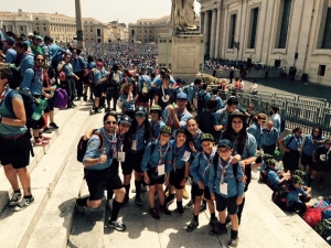 Il nostro gruppo Scout in Piazza San Pietro - &quot;Pellegrini del bene. Andiamo incontro a Papa Francesco&quot;