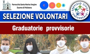 GRADUATORIE PROVVISORIE IN ATTESA DI APPROVAZIONE - Servizio Civile Universale - Progetti &quot;DaFF: da ferite a feritoie. Strategie di coping e resilienza&quot; e &quot;StarBAS: star bene a scuola&quot;