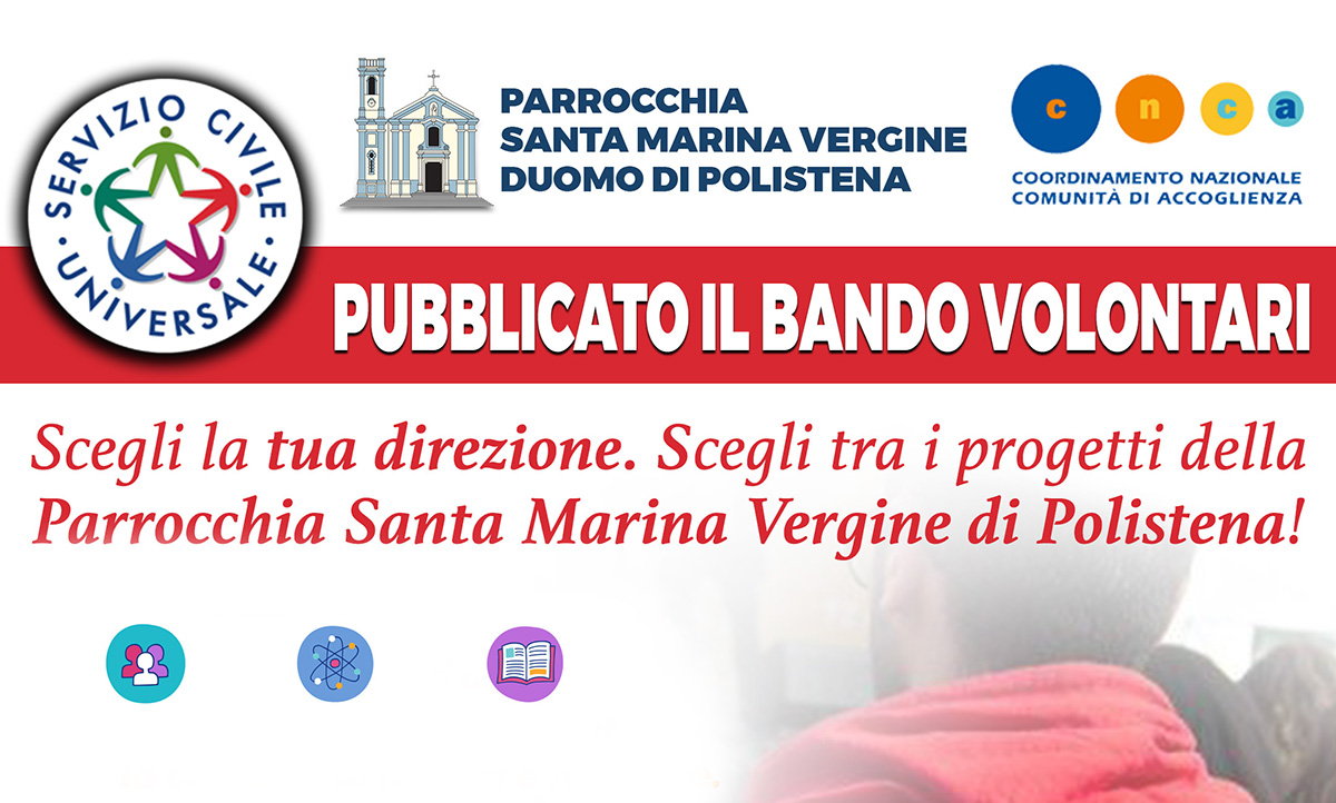 SERVIZIO CIVILE UNIVERSALE – Approvati e finanziati i progetti della parrocchia Santa Marina Vergine